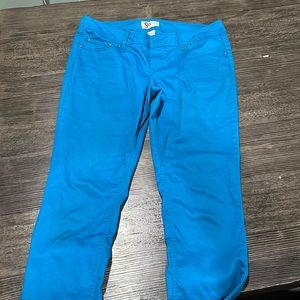 Sparkly blue, stretch jeans
